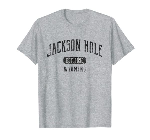 

jackson hole t-shirt distressed sports design, White;black