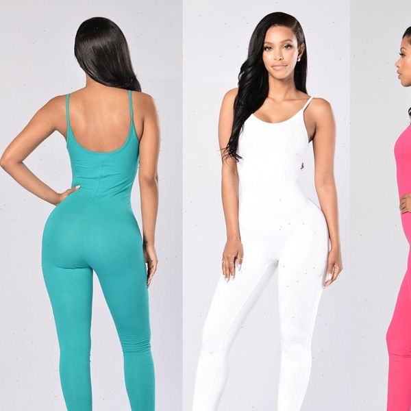 

women jumpsuit summer camis rompers bodycon skinny bodysuit pencil pants playsuit overalls women streetwear jumpsuits, Black;white