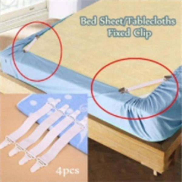

sheets & sets 4pcs/set elastic band retaining clip 2.5 x21cm bed sheet fasteners tablecloths fixed home decor accessories