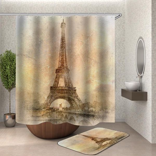 

drop shipping curtain for bathroom shower curtain new design paris scenery bathroom polyester