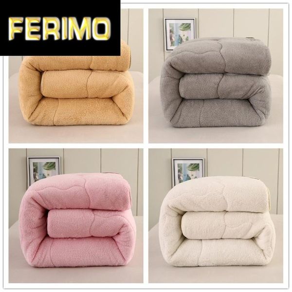 

comforters & sets quilts cotton patchwork duvets australian lambs wool warm comforter camel quilt thicken winter