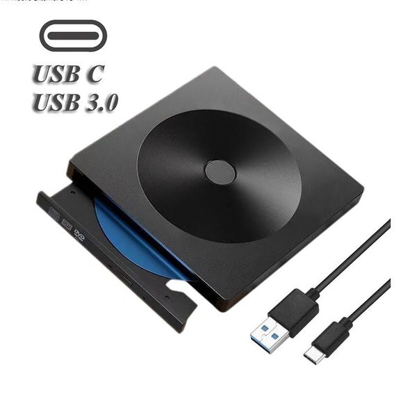 

usb 3.0 type c dvd drive cd burner driver drive-high-speed read-write recorder, external dvd-rw player writer reader