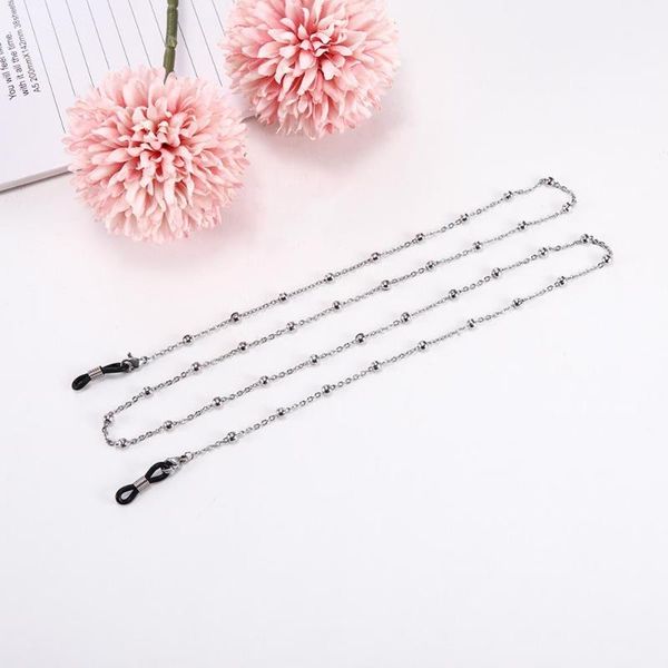 

other fashion accessories my shape bead ball chain stainless steel sunglasses eyeglasses holder black and silver