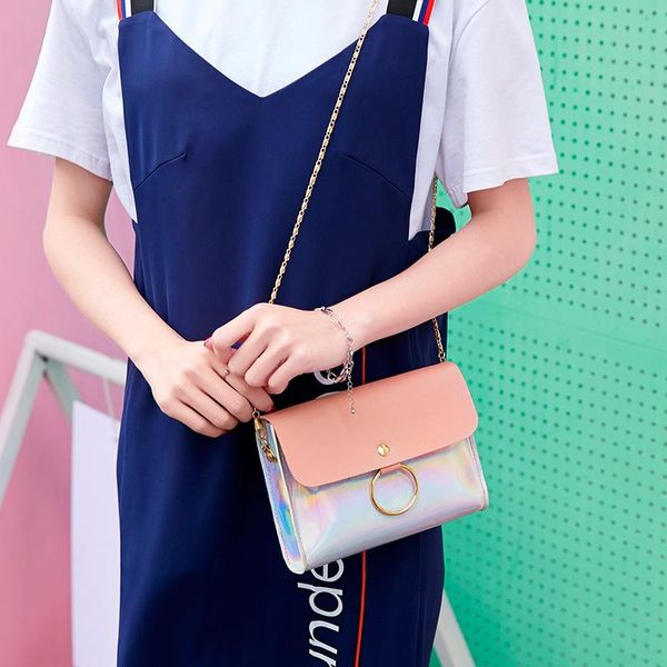 

evening bags bag women's 2021 style fashion laser iron ring shoulder/crossbody