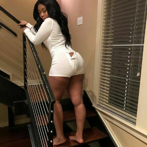 

women ladies bodycon romper jumpsuit sleepwear home wear v-neck boduycon button long sleeve leotard playsuit bodysuit, Black;white