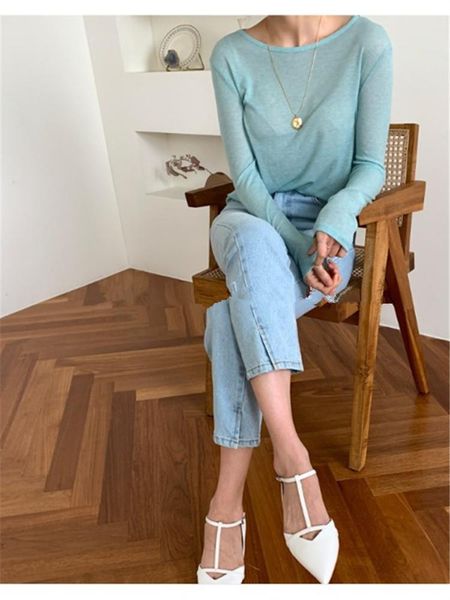 

pullover tee fashion womens tshirt skinny bodycon cotton long sleeve blouse girls autumn t shirt yellow mujer de moda, White