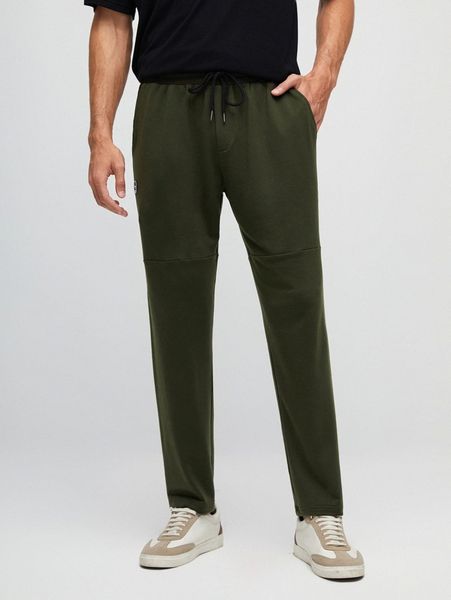 

men patched drawstring sweatpants w1ca#, Black
