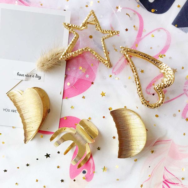 

wholesale-ins minimalist metal bath hair hairpin clip headdress, Silver