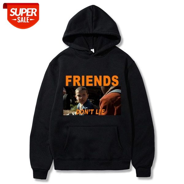 

Trendy Faces Stranger Things Pullovers Mens Hoodies and Sweatshirts Oversized for Autumn with Hip Hop Winter Hoodies #qW5b, Black