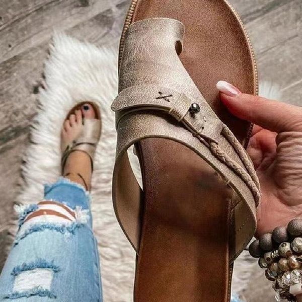 

slippers 2021 summer women's round toe solid color flip-flop sandals casual fashion comfortable indoor outdoor beach shoes, Black