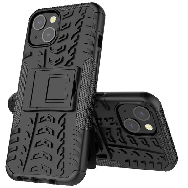 Kickstand Impact Rugged Ağır TPU + PC Hibrid Şok Geçirmez Kapak Kılıfları Için iPhone 13 Pro Max 11 12 XS Max 6 7 8 Artı 500 adet / grup