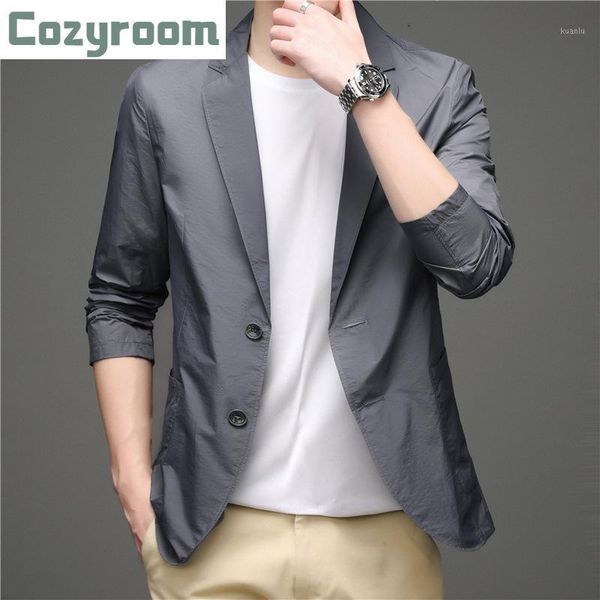 

casual blazer men spring and summer light loose single-layer breathable small suit jacket trendy sun protection clothing men's suits &, White;black