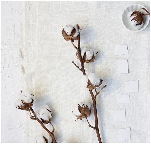 

10 head/bouquet naturally dried cotton flower artificial floral branch for wedding party fake flowers home de qylojw