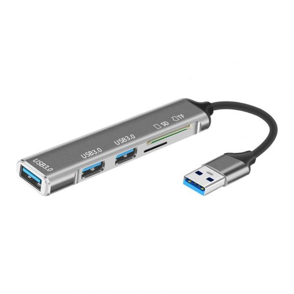 

hubs usb3.0 hub plug play data transmission cable expansion dock adapter power supply usb with sd/tf slot