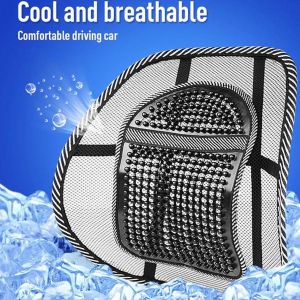 

seat cushions 4 colors car waist back summer breathable lumbar massage backrest office cushion interior supplies