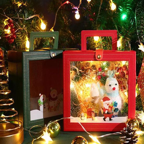 

gift wrap wholesale fashion santa claus snowman pattern hollow box party christmas activities flower scarf jewelry packaging