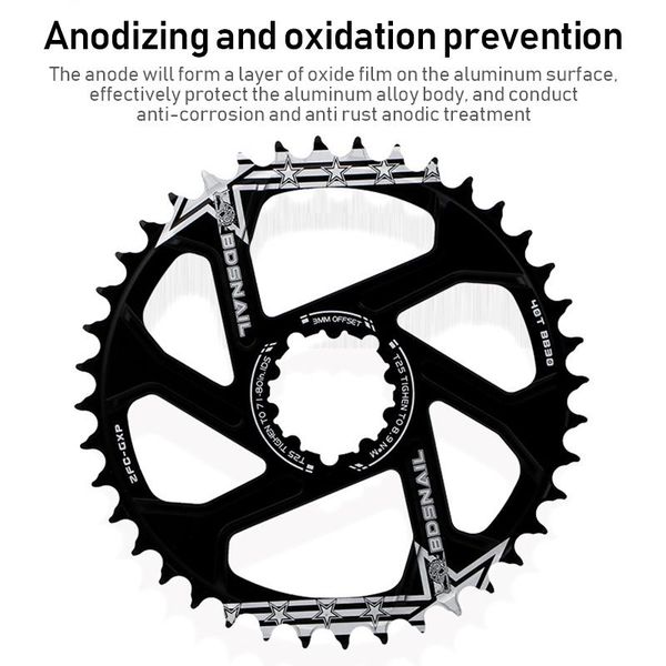 

bike heels & chainwheels bicycle crank positive and negative 32t/34t/36t/38t/40t mtb chainring chainwheel circle crankset single plate