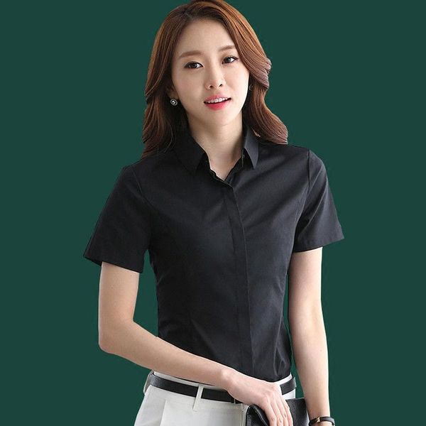 

2021 fashion summer blouse black short sleeve female shirt bodysuit cotton vintage korean novelty streetwear, White