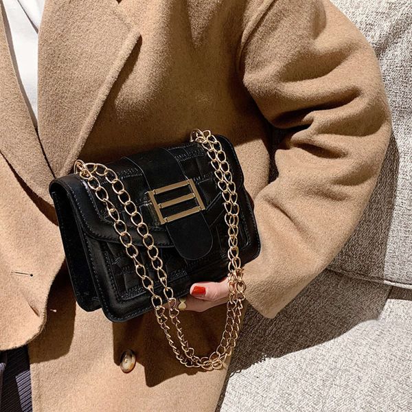 

hbp matching women's 2021 new fashion texture winter single shoulder foreign style messenger bag