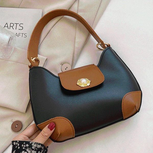 

evening bags fashion panelled handbags women leather shoulder travel hobos bag for girls cross body sac a main