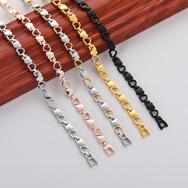 

link, chain bracelet for women fashion love hollow trend women's magnet alloy jewelry, Black