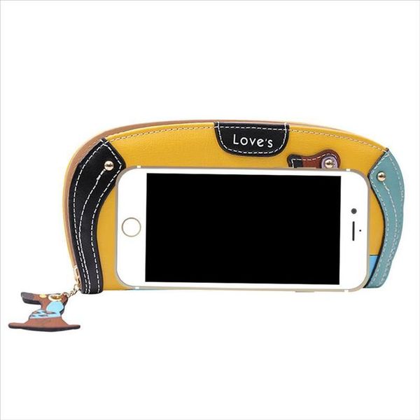 

wallet women purses fashion cartoon dog women purse bag designer wallets brand wallet purses handbag, Red;black