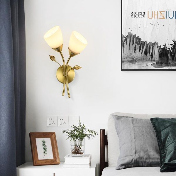 

wall lamp nordic home interior gloss living room bedroom decoration flower girl