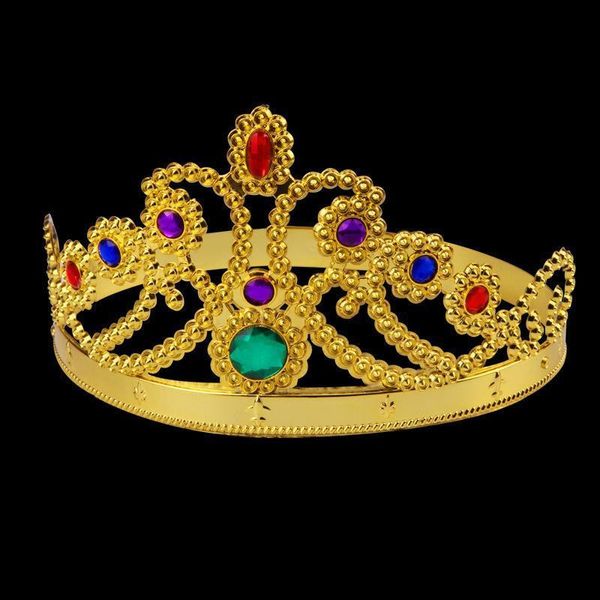 2021 Rei Rainha Crown Party Chapéus Pneus Príncipe Princesa Coroas Aniversário Partido Chapéu Ouro Prata 2 Cores Com Opp Bags 8 Cores