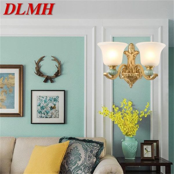 

dlmh brass modern wall sconce lamp luxury design ceramic light indoor for home bedroom corridor l