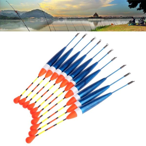 

fishing accessories 10pcs carp floats set buoy bobber stick for fish tackle vertical 10# 0.6g 2021