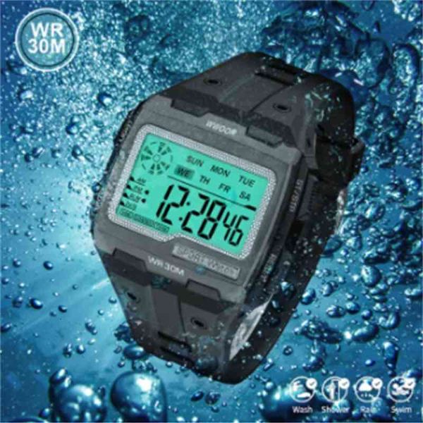 

2021 men digital watch silicone large square sports military wrist lead backlight 50m waterproof es relogio masculino