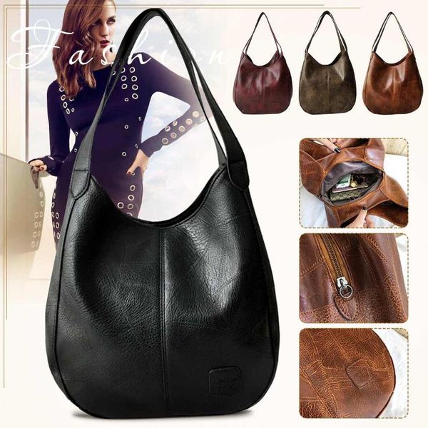 

cross body vintage women leather handbags female handbag large capacity shoulder bags messenger bolsas femininas