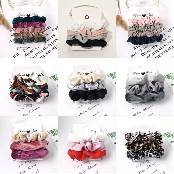 

scrunchie headbands scrunchies hair ring elastic hair ties rope winter women ponytail holder headdress hair accessories 38 designs 330 u2, Slivery;white