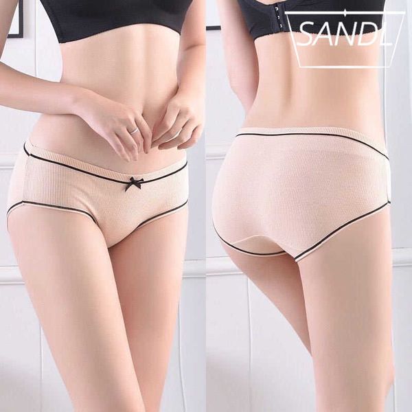 

women's panties sandl cute underwear high fit breathable female briefs bowknot lingerie japanese style underpants cotton crotch, Black;white