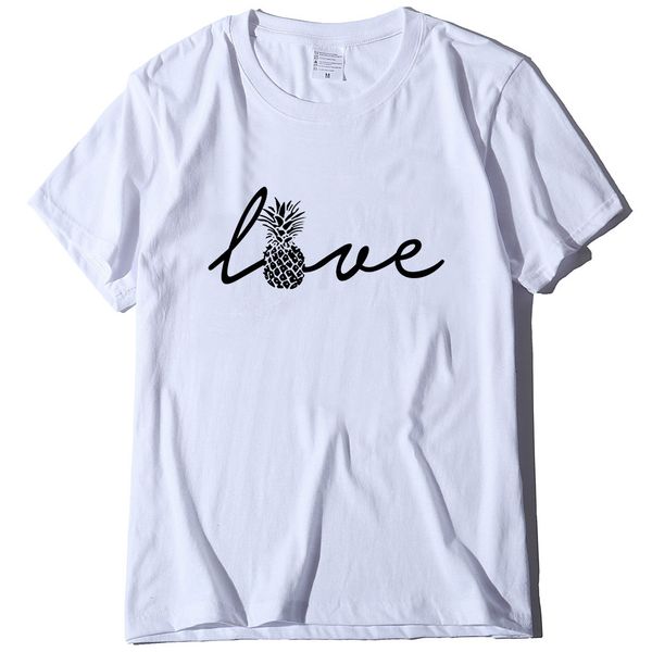 

love art print urban casual large t-shirt, White
