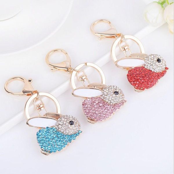 

keychains the chinese zodiac crystal rhinestone keyring key chain car pendant buckle fashion gift keychain, Silver