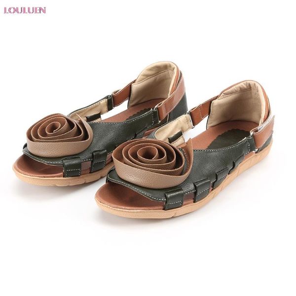 

sandals 2021 women's retro flower breathable open toe platform hollow casual shoes roman plus size 35- 43 drop #0501, Black
