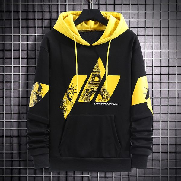 

hip hop hoodies hooded pullover male casual sweatshirts men 2021 new fashion cotton men's hoodie dropshipping d4up, Black
