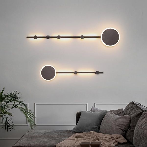 

wall lamp living room minimalist style tv background modern decoration grille