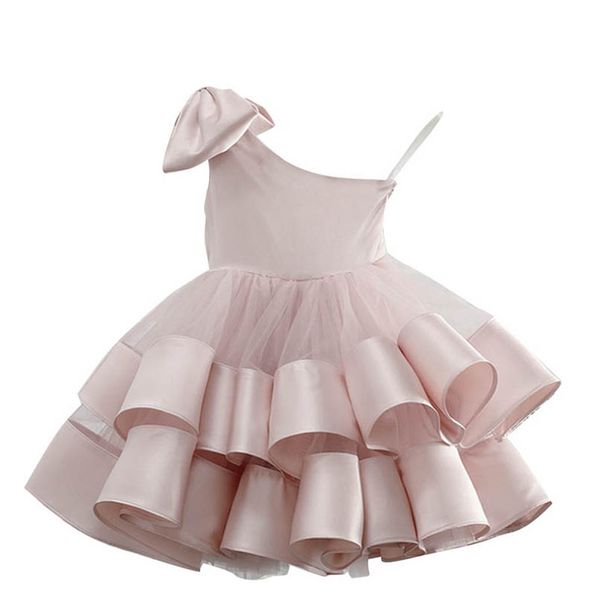 

girls dresses children clothing kids clothes wedding summer princess dress tiered skirts birthday party wear b8538, Red;yellow