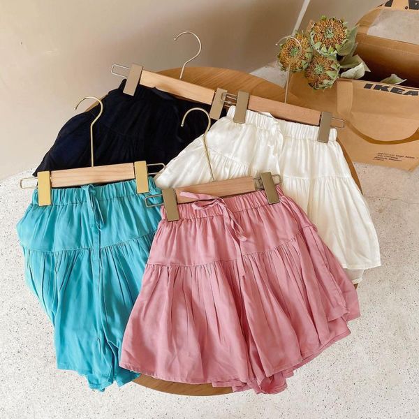 

shorts 2021 summer arrival girls fashion candy color kids korean design, Black
