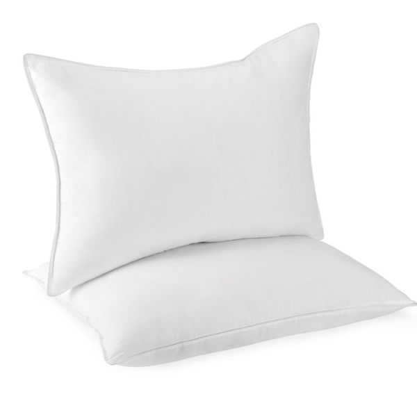 

pillow jzs down alternative (2 pack) luxury bed pillows for stomach,back and side sleepers, soft density, standard