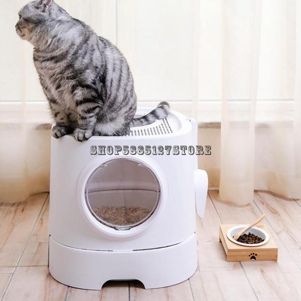 

cat litter basin fully enclosed entry cat toilet splash proof extra large litter basin odor proof drawe