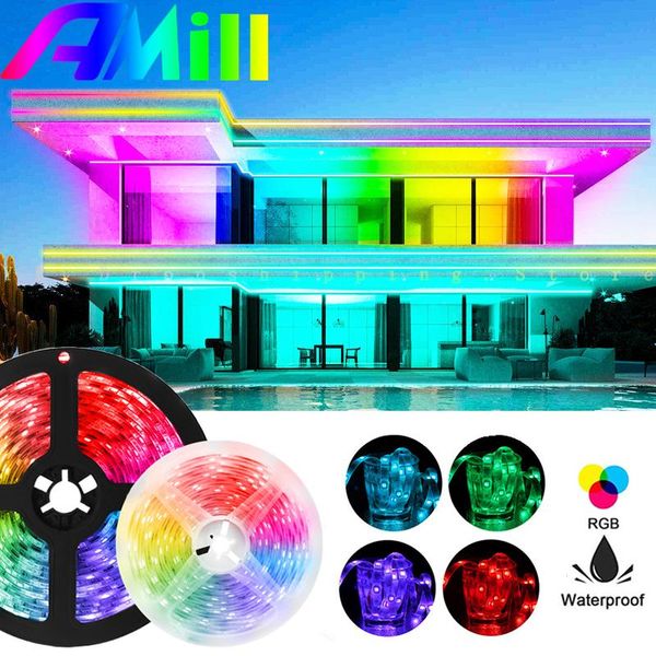 

1/2/5m smd grb led strip light waterproof tape diode ribbon flexible lamp strip dc12v neon home decoration lighting