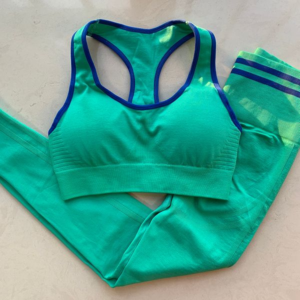 

2 piece set women gym clothing yoga set energy seamless leggings set high waisted compression pants yoga padded sport bra suits, White;red