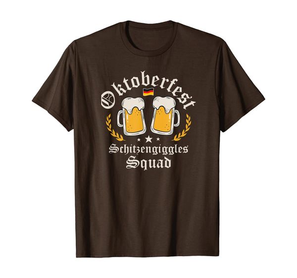 

oktoberfest party novelty bavarian drinking squad design t-shirt, White;black