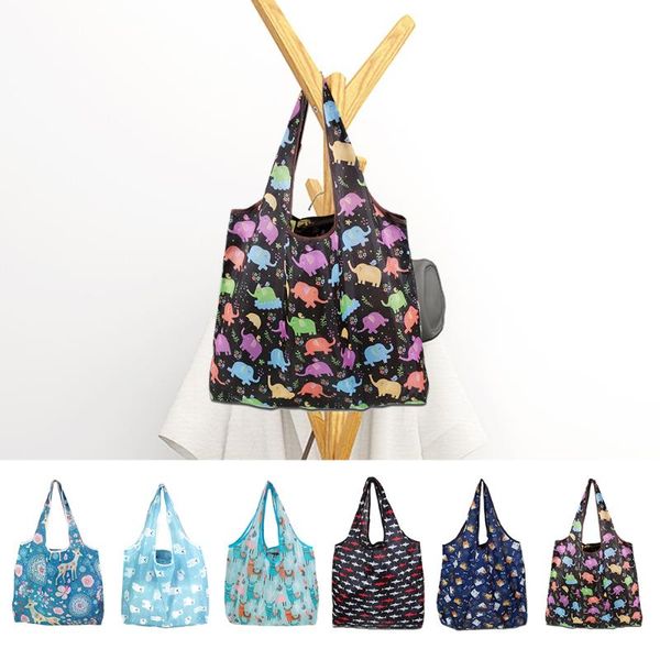 

storage bags large shopping bag stylish foldable reusable eco-friendly waterproof backpacks tote grocery
