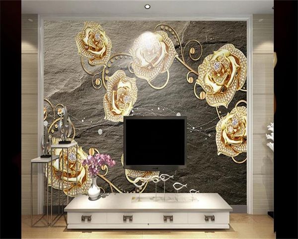 

wallpapers wall wallpaper european vintage three-dimensional relief diamond flower living room bedroom background decoration mural wal