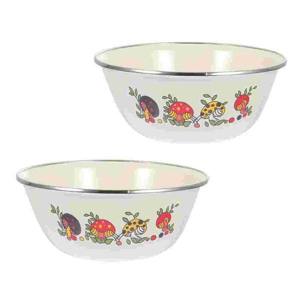 

bowls 2pcs vintage instant noodles container for home (beige)