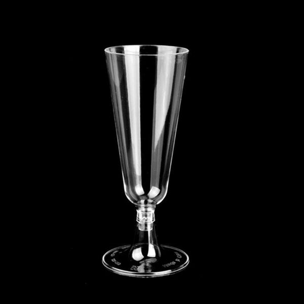 

6pcs 150ml disposable goblet hard plastic air cup red wine champagne glass